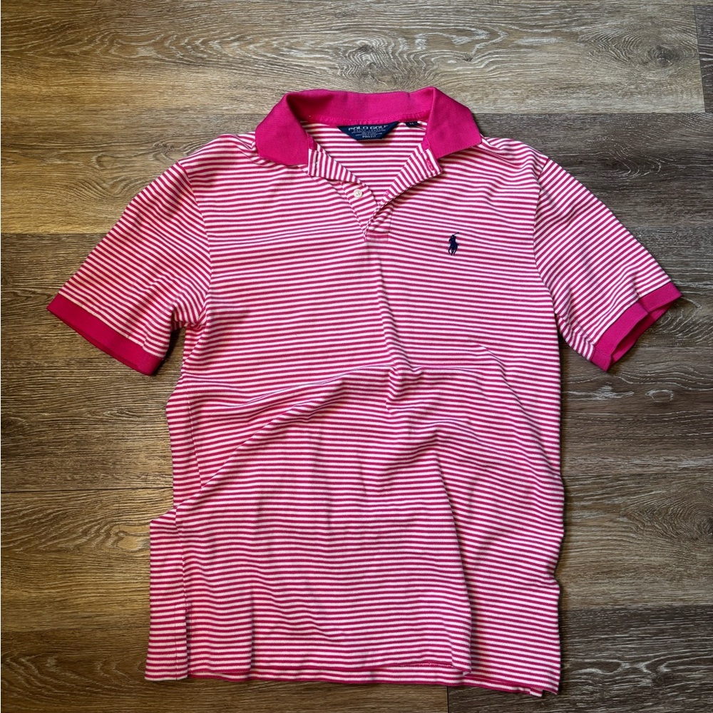 Polo by Ralph Lauren Red and White Striped Shirt